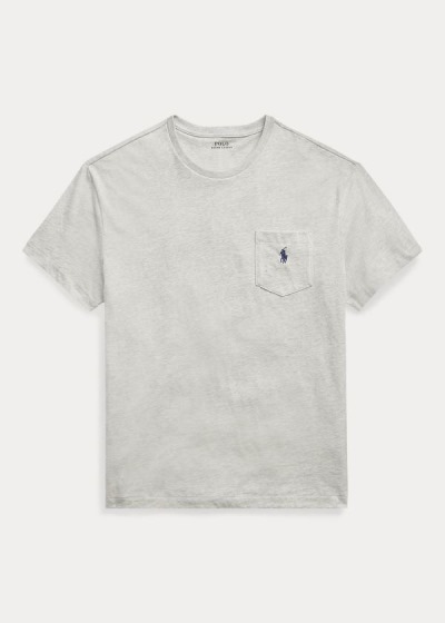 Playeras Polo Ralph Lauren Hombre Grises - Classic Fit Pocket - AUCOP9375